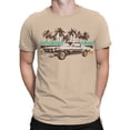 thumbnail image 2 of Vintage Car Palm Tree Sunset Art Men's T-shirt, 2 of 3