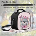 thumbnail image 5 of Jeiento Koala Schoolbag 17 Inch Primary School Backpack with Lunch Bag Pencil Case Holder Flower Kids Girls Bookbag Set 3 Pcs Travel Rucksack Pink, 5 of 7