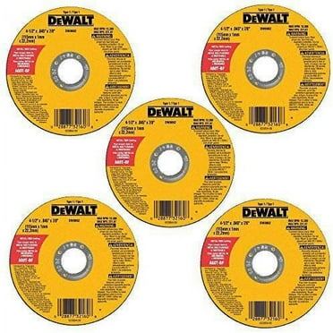 DEWALT Cutting Wheel, General Purpose Metal Cutting, 4-1/2-Inch, 5-Pack (DW8062B5)
