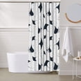 thumbnail image 6 of Shower Curtain, cool stingrays bubbles white Waterproof Fabric Plastic Shower Curtain, Drying Fast Bathroom Curtain with 9 Buttonholes, Ruffle Shower Curtain 60x72in, 6 of 8
