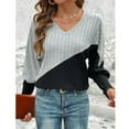 thumbnail image 7 of Warm Shirts for Women, Lightweight Sweaters for Womens Comfy Women's Sweaters Casual Pullover Knitted Thin Long Sleeve Sweater Fashion Gym, Yoga, Workout, Running, Daily Leisure,Workwear, 7 of 7