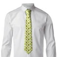 thumbnail image 3 of Men's Ties, Funny Avocado Green Love Satin Ties for Men, Mens Formal Neck Ties for Business Weeding Gift, 3 of 5