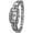 SILVER-WHITE, variant on Collections Women’s Japanese Quartz Square Ornamental Stone-Accent Watch, 21x32mmCase, Pearlescent Dial, Metal Link Bracelet