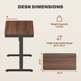 thumbnail image 5 of FunniHomi 55" Width Home Office Electric Standing Desk with Drawers, Sit Stand Desk with Storage, USB Charging, Height Adjustable Computer Desk for Home Office, Rustic Top and Black Adjustable Frame, 5 of 10