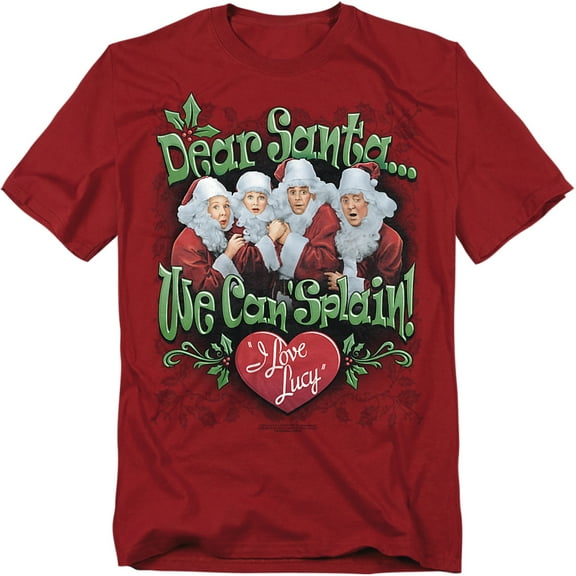 I Love Lucy T-Shirt Dear Santa Unisex Graphic Tee For Men & Women