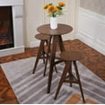 thumbnail image 2 of CONSDAN Counter Height Bar Table(Table Only), Round Bistro Pub Dining Set with Wood Top, Ideal for Breakfast, Dinner, Coffee, and Small Spaces, Easy Assembly, Rustic Brown, 2 of 6
