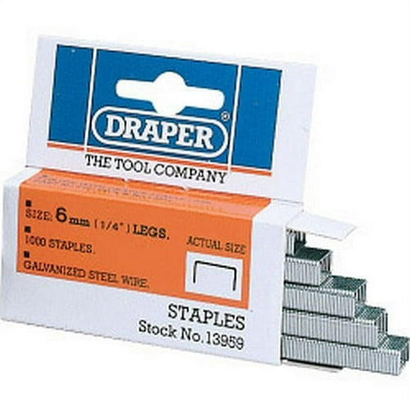 Draper Agrafes à (Pack de 1000)
