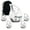 White Basketball Urns-1, variant on MUKTIVE Basketball Urns for Human Ashes Adult, Memorial Urn for Human Ashes Men, (1 Large 10 ", 4 Keepsake 3 ") Combo Sets Urn With Velvet Bag, Burial Funeral Urns, Pack of 5