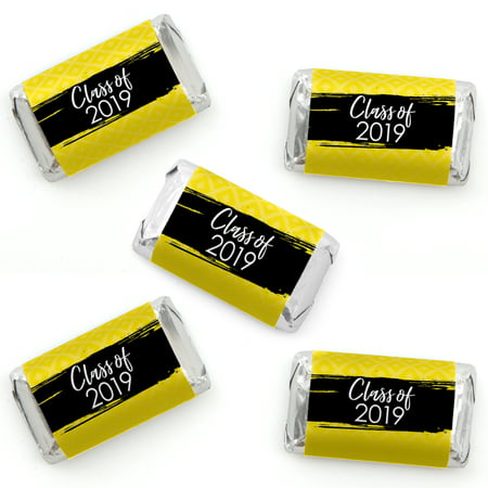 Yellow Grad - Best is Yet to Come - Mini Candy Bar Wrapper Stickers - 2019 Yellow Graduation Party Small Favors - 40