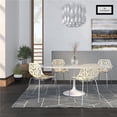 thumbnail image 1 of LeisureMod Modern Asbury Dining Chair, Cream (Set of 4), 1 of 1