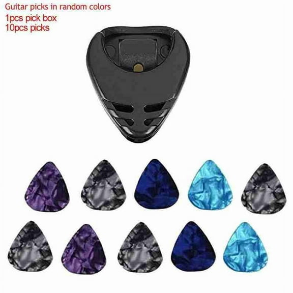 Colorful Mini Guitar Pick Set 1xpick Box 10xpicks For Acoustic Guitar T9J3