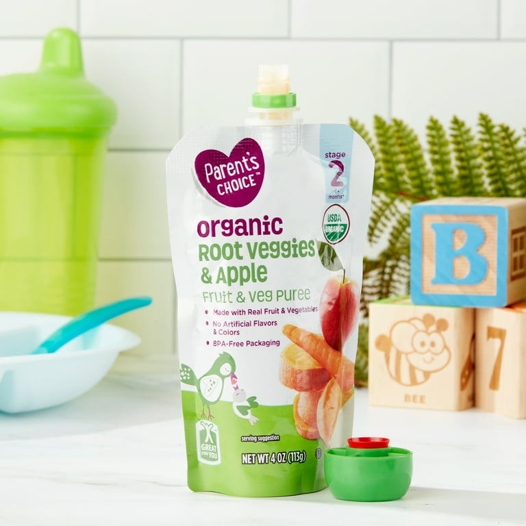 Parents Choice Org Root Veggies Apples Baby Food Walmart