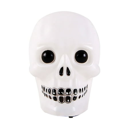 

Walmeck Skull Lights 4 Color Flashing Skeleton Lights Battery-Powered Spooky Skull Decorative Lights for Party Bar