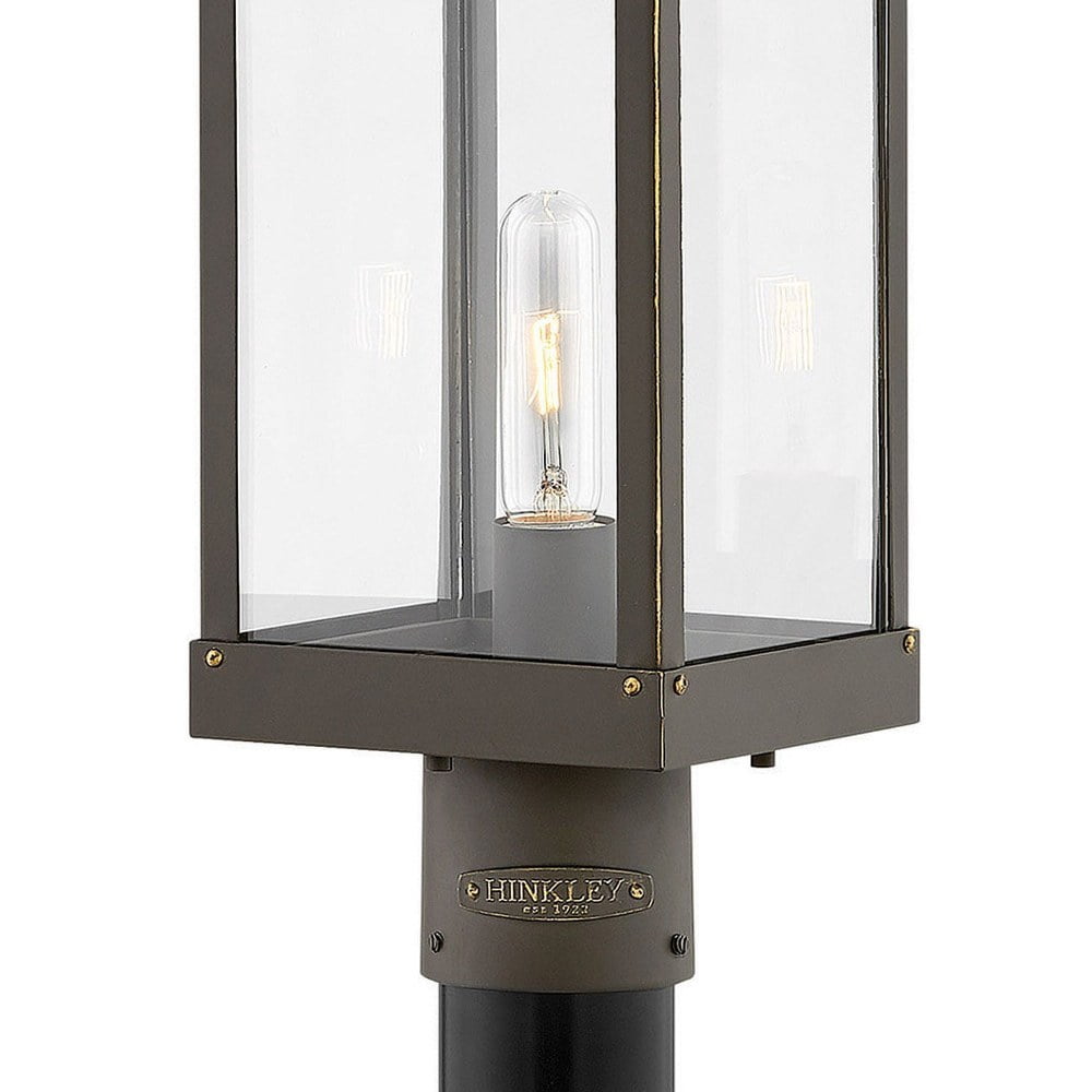 1 Light Medium Outdoor Post or Pier Mount Lantern in Transitional Style 6.5 inches Wide By 22.75 inches High-Aged Zinc Finish-E26 Medium Vintage Lamp
