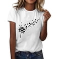 thumbnail image 2 of Dandelion Graphic Tees for Women 2026 Summer Casual Short Sleeve Crewneck Boho T Shirts, 2 of 4