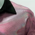 thumbnail image 3 of pstuiky Camisas casuales de manga larga para hombre, Camisa de manga larga con cuello vuelto para hombre, estilo informal, color liso, para discoteca Tops casuales para hombres xxl, 3 of 6