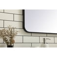 thumbnail image 5 of Soft corner metal rectangular mirror 36x40 inch in Black, 5 of 9