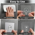 thumbnail image 2 of Wall Hangers Without Nails, Hang Pictures Frame On Wall No Nails,Nail Free Stickers for Walls,Drill Free Adhesive Hooks,Adhesive Screwless Screws 16mm 10PCS, 2 of 6