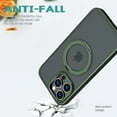 thumbnail image 3 of Designed for iPhone 15 Pro Case with Magnetic Invisible Stand [Military Drop Protection] [Compatible with MagSafe] Shockproof Anti-fall Ultra Slim Translucent Matte Phone Case Cover,Green, 3 of 7