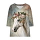 thumbnail image 2 of TaTaai Womens 3/4 Sleeve V Neck Printed Tops Casual Loose Fit Pullover Blouses Soft Lightweight Comfy Spring Summer Daily Wear Shirts for Women Gift, 2 of 5