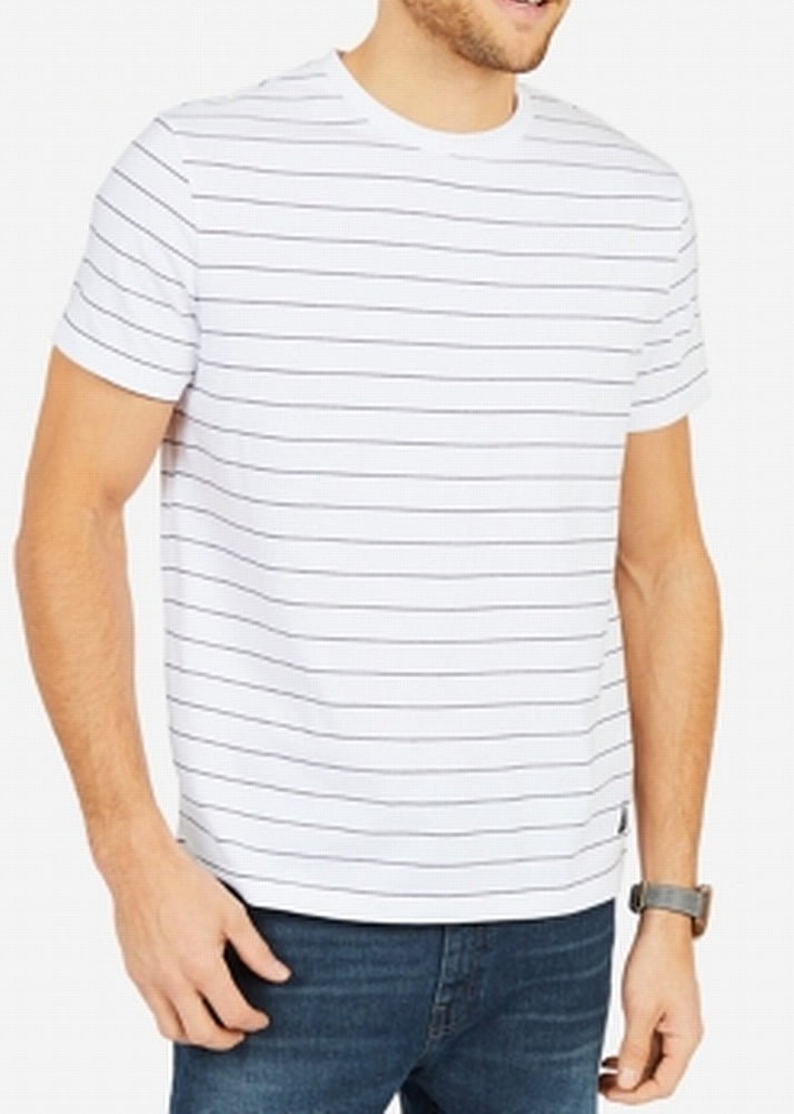 Nautica - Black Men T-Shirt Striped Logo Embroidered Crewneck $24 3XL ...