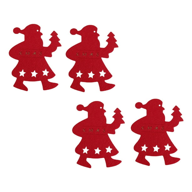 Inteprter Cubiertos de Navidad, 4 Uds., bolsa, tenedor, soporte para cuchara de interior, tela, vajilla, bolsas, organizador de de cocina, Kits de decoración para fiestas Rojo Inteprter HA069000-01
