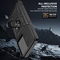 thumbnail image 2 of Design for Galaxy S24 Plus/S24+ Phone Case with Ring Holder Stand Kickstand Heavy Duty Slim Shockproof Hybrid Rugged Drop Protective Cover for Samsungs24+ galaxys24+ Women Men 6.6 inch Black, 2 of 14
