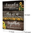 thumbnail image 2 of Rustic Sunflower Family This Is Us Together Wall Art Frame Canvas,Sunflower Home Decor Wall Art Canvas Painting Ready to Hang for Home Farmhouse Kitchen Dining Living Room Wall Decor-12 x 15 Inches, 2 of 6
