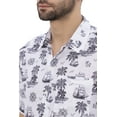 thumbnail image 3 of LA LEELA Men's Hawaiian Shirts Aloha Casual Beach Shirts Short Sleeve Button Down Collared Shirt Men M Tropical, White Summer, 3 of 6