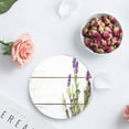 thumbnail image 3 of RYLABLUE Lavender on Wooden Plank Set of 4 Round Coaster for Drinks, Absorbent Ceramic Stone Coasters Cup Mat with Cork Base for Home Kitchen Room Coffee Table Bar Decor, 3 of 5