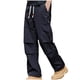 thumbnail image 1 of Puntoco Pantalones casuales largos para hombre, pantalones de pierna ancha con sensación de tubo recto fácil de colgar de color sólido para hombre, ropa de trabajo de calle, pantalones de combate, 1 of 2
