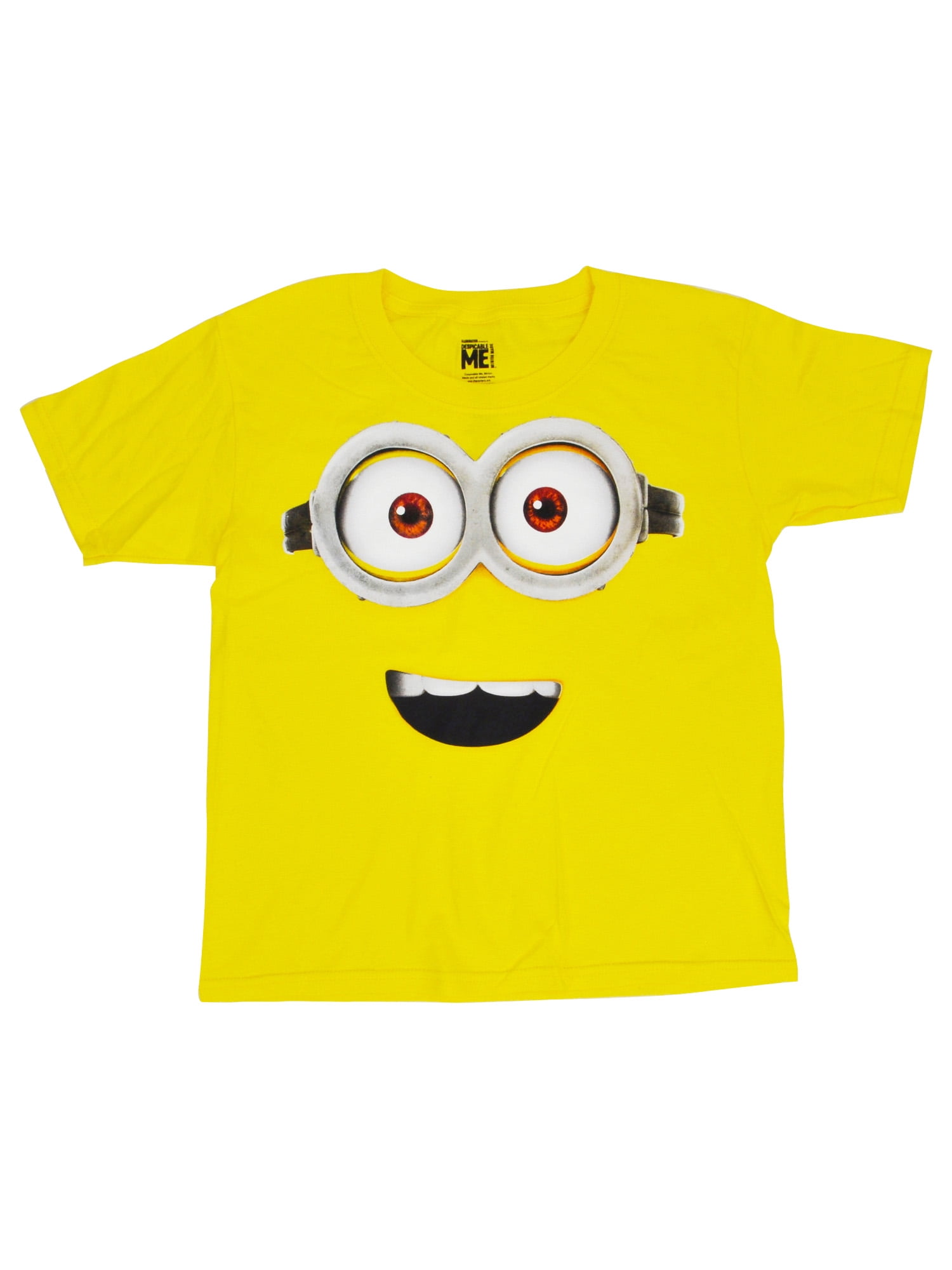 Despicable Me - Minions Face Halloween Costume T-Shirt Yellow Short
