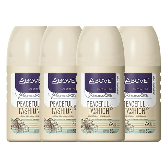 Desodorante Roll-On ABOVE Tranquilidad y Moda 72 Horas 4 pz