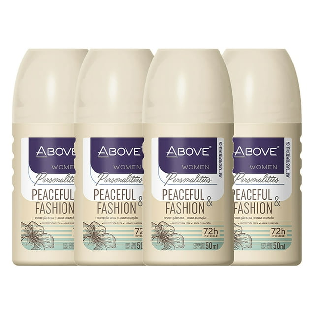 Desodorante Roll-On ABOVE Tranquilidad y Moda 72 Horas 4 pz