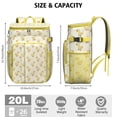 thumbnail image 2 of Cluck Chicken Pattern Insulated Backpack Cooler, Leakproof Waterproof Cooler Bag, Cute Cartoon Lunch Backpack for Students, Farmers, Camping, Beach, 2 of 6
