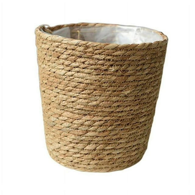 Plant Pots Replacement Containers Natural Color with Waterproof Liner Woven Rattan Plant Pot Woven Planters Basket for