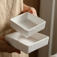 thumbnail image 6 of NIYANGLE White Ceramic Serving Bowl for Home Use Elegant Design and Compact Size Perfect for Snacks, 6 of 8
