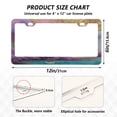 thumbnail image 2 of Aluminum License Plate Frame 2 Pack Car Exterior Accessory Car Tag Holder for Front Rear Plates Cars Decor Purple Trees, 2 of 7
