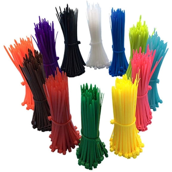 1200 Pieces Zip Ties, Multi-Purpose Assorted Colored Self-Locking Nylon Cable Zip Ties in 12 Different Colour for Home Office Garden Garage and Workshop,4 inch