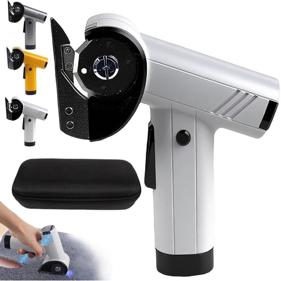 Rechargeable High-Speed Cardboard Cutter, Hand Held Cordless Electric Scissors with LED Light, 4-Speed Adjustment, Easily Cuts Through 11mm Thick Fabric, Leather, and Carpet
