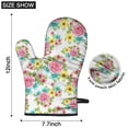 thumbnail image 6 of Pioneer Flower Floral Print Pattern Oven Mitt 2-Pack Set, Heat Resistant Kitchen Gloves, 7.7" X 12", 6 of 6