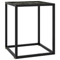 thumbnail image 1 of vidaXL Table Basse Noire avec Verre en Marbre Noir 40x40x50 cm, 1 of 4