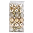 thumbnail image 1 of 36 bolas navideñas irrompibles para árbol de Navidad, colgantes para festivales, fiestas, dorados., 1 of 14