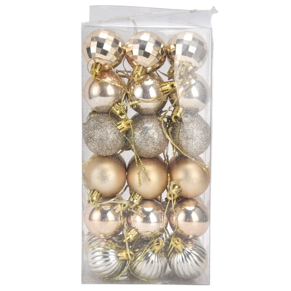 Adornos de bolas de árbol de Navidad Sincero inastillables juego de 36 decoraciones colgantes doradas