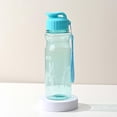 thumbnail image 4 of Clear Water Bottle, Large Water Bottle, Water Bottle Clear, Water Bottle Large, Plastic Water Bottle, Reusable Bottles, Water Bottle Lid, Sky Blue, 9 In, 1 Pc, Gym Use, 4 of 5
