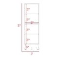 thumbnail image 7 of Wooden Cabinets, Pamplona Microwave Tall Cabinet Counter Surface, Top And Lower Double Doors Cabinets -Light Oak / White, Multicolor Living Room Cabinets,Particle Board Cabinets With Doors, 7 of 7