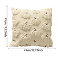 thumbnail image 2 of 18x18in 3D Tufted Pumpkin Fluffy Plush Throw Pillow Cover Hidden Zipper Soft Autumn Sofa Bedroom Decor Cushion, 2 of 3