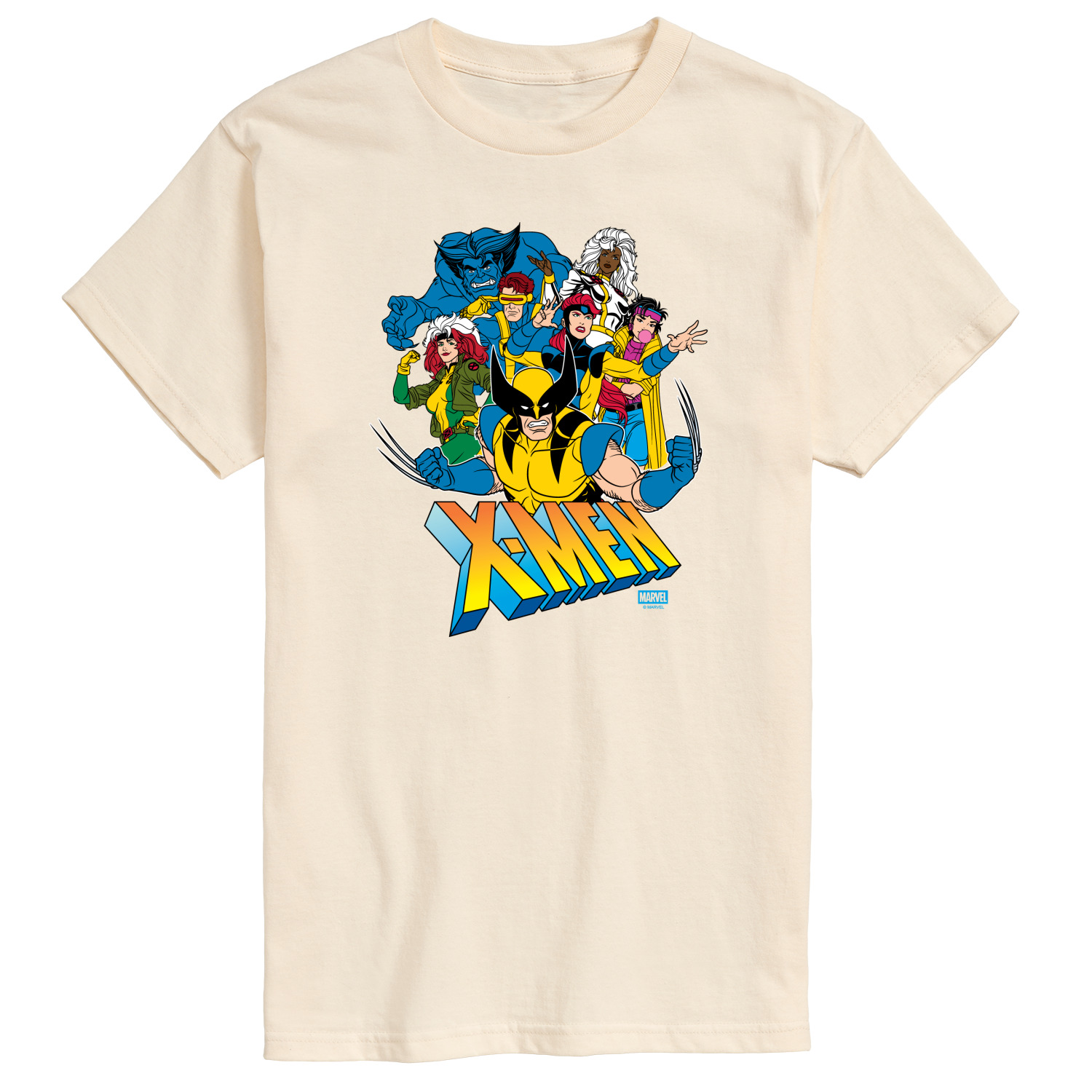 X-Men 90's Animated Series Group Marvel Comics Adult T-Shirt S
