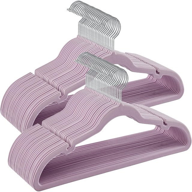 Velvet Hangers Clothes Hangers with Shoulder Notches Pants Bar Ink UCRFB