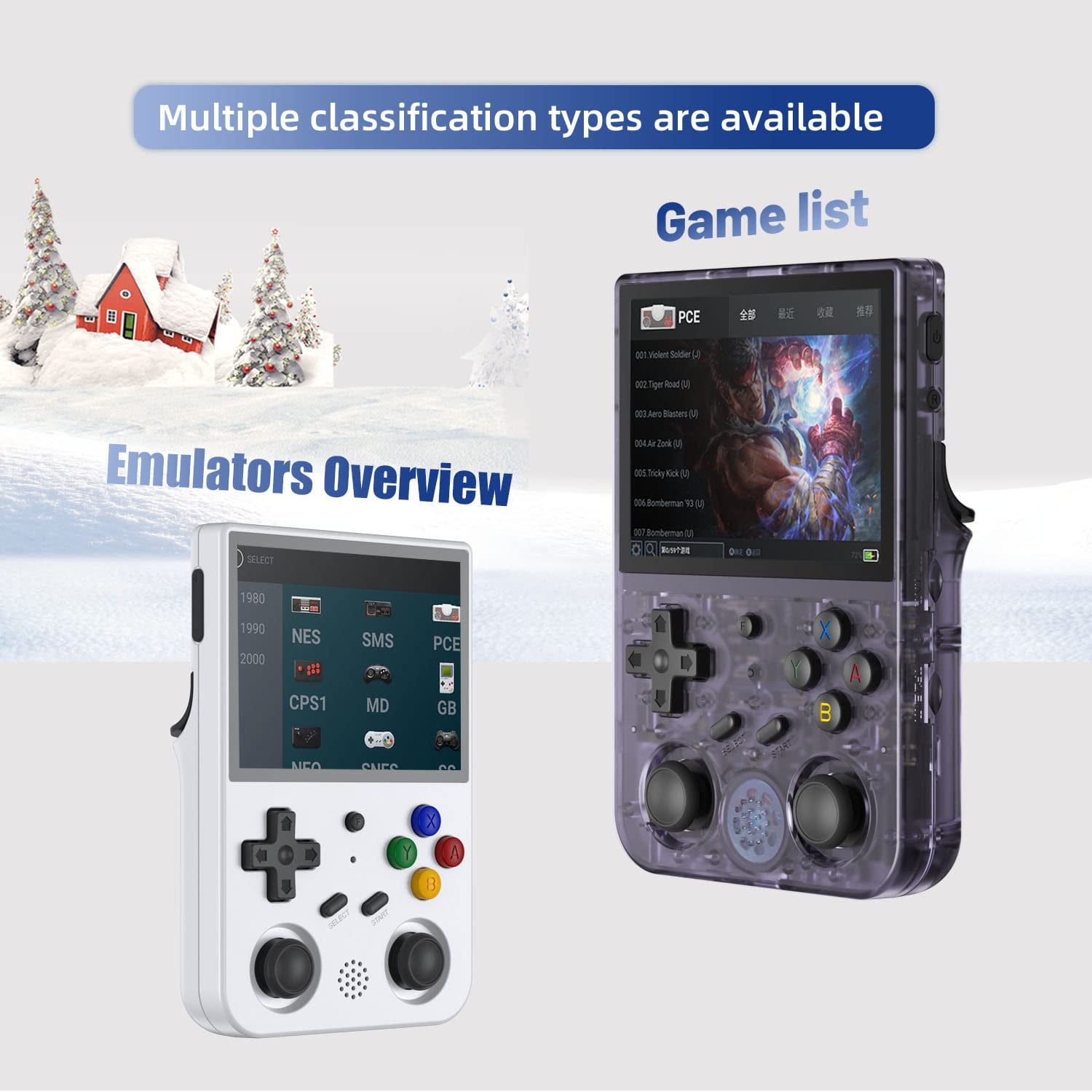  RG353V Retro Handheld Game with Android 11 and Linux Built- in  4452 Games,RG353V Emulator Handheld Console RK3566 Supports 5G WiFi 4.2  Bluetooth Online Fighting,Streaming and HDMI RG353V : Toys & Games